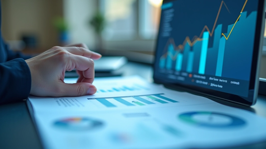 Tableau de bord avec graphiques économiques, données de PIB et courbes de croissance, analyse financière