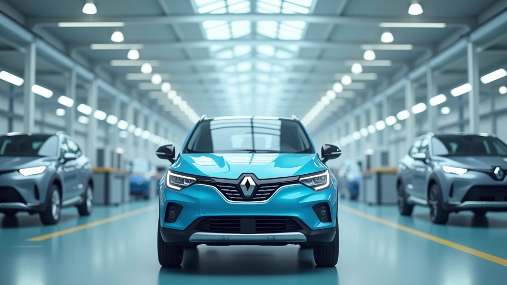 Ligne de production d'automobiles électriques dans une usine moderne